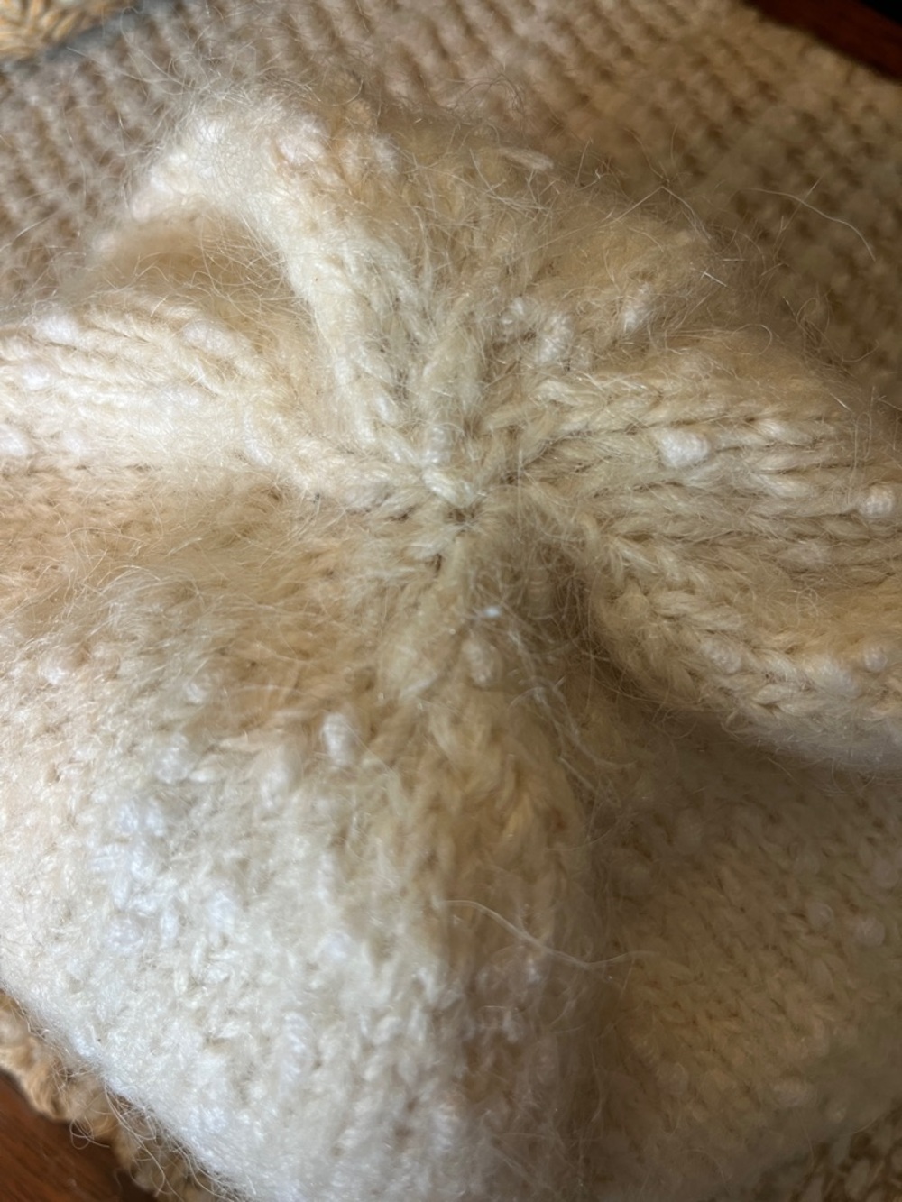 Hand Knit Mohair Beanie Hat - Picture 7 of 8